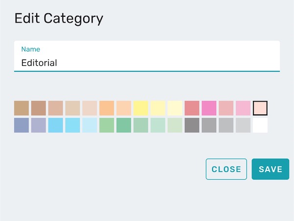 Categories example